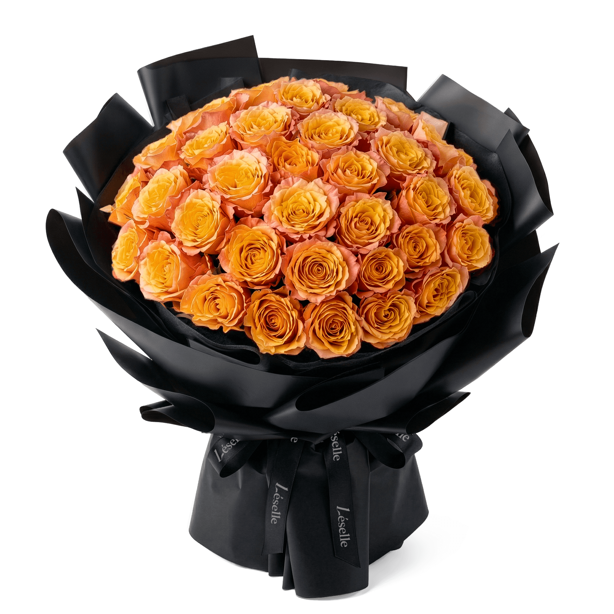 The Grand Flamingo // Giant Gradient Orange Rose Bouquet