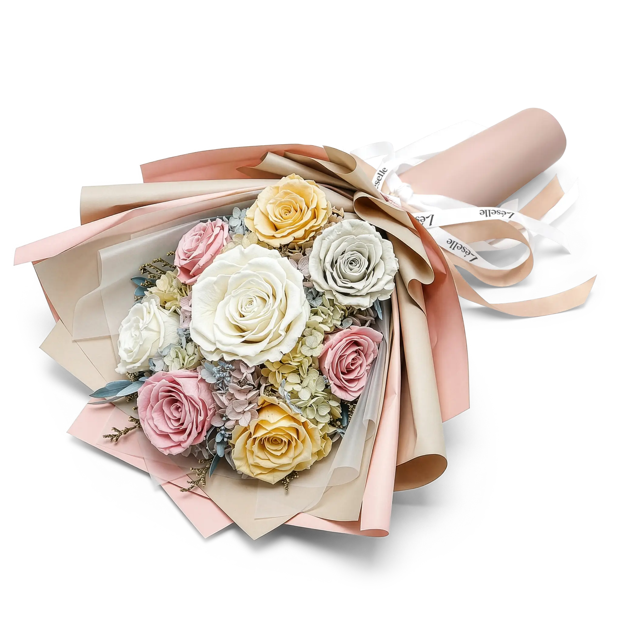 Preserved Flower Bouquet - Morandi Roses