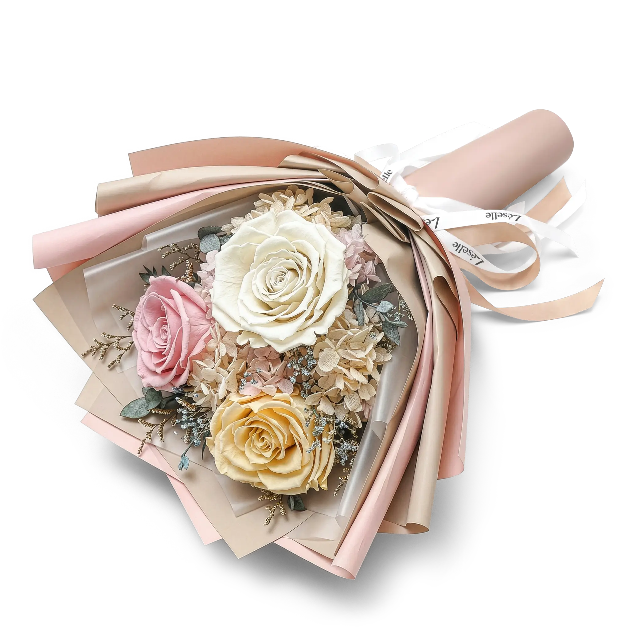 Preserved Flower Bouquet - Morandi Roses