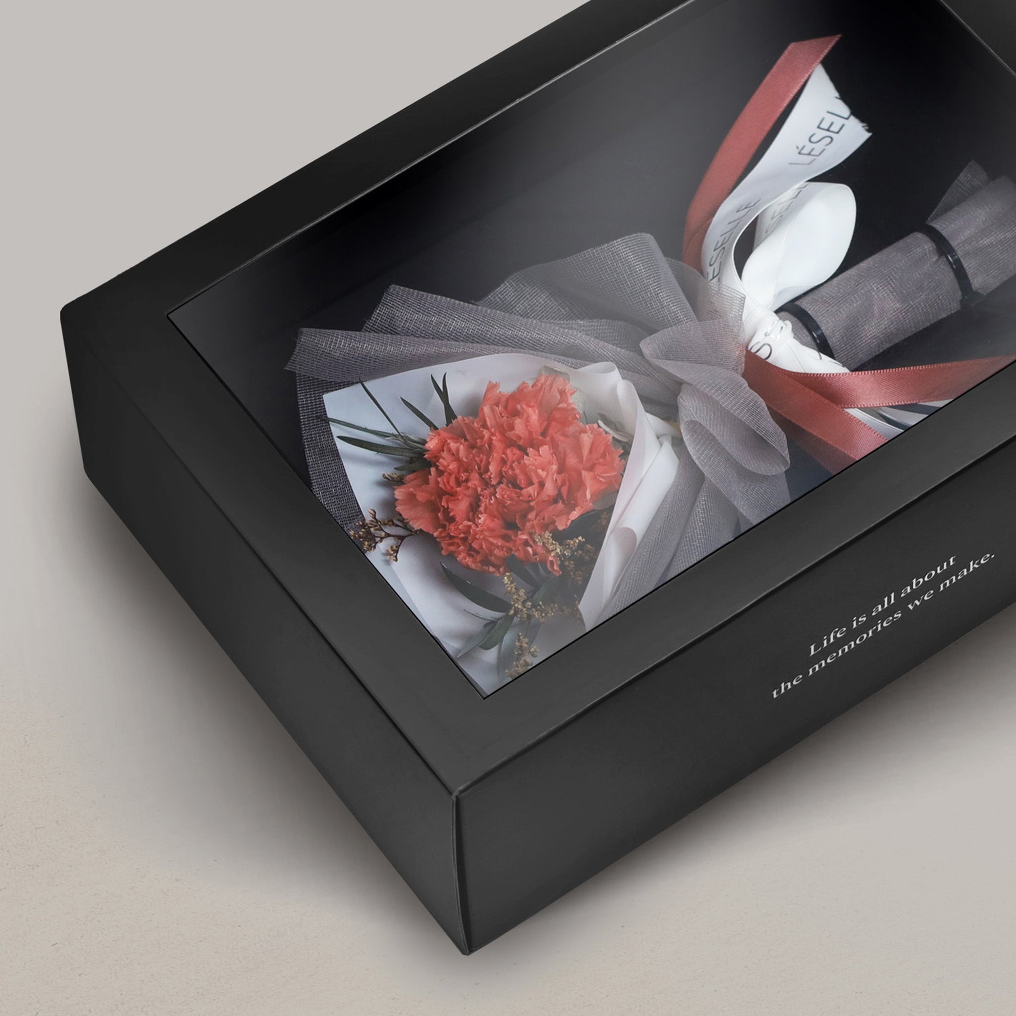 Gentle Dusty Single Pink Preserved Carnation Bouquet