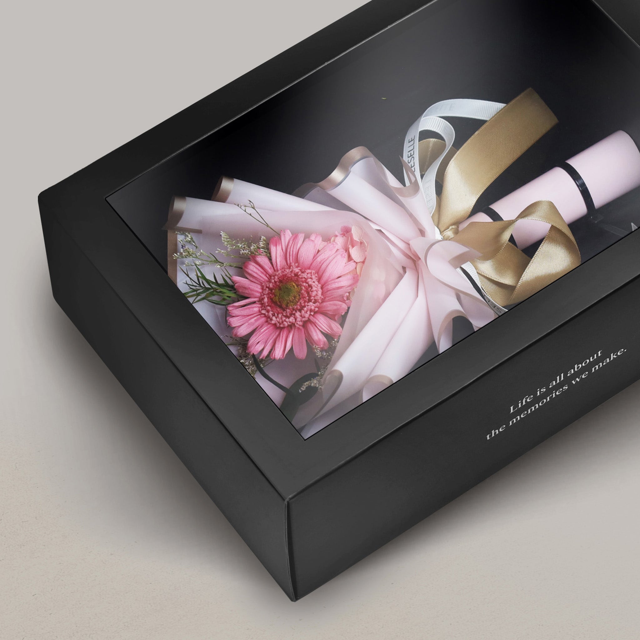 Blush Pink Single Preserved Gerbera Bouquet