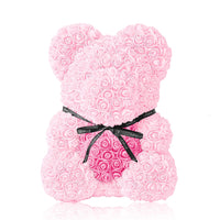 Handmade Rose Bear - Baby Pink