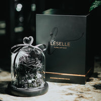 Preserved Flowers in Glass Dome 黑玫瑰永生花玻璃罩擺設